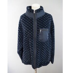 Todd Snyder Adirondack Fleece Bird Eye XL Navy Blue Full Zip Coat